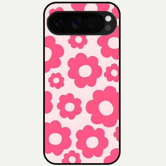  Blush Flower Pop Glass Case For Google Pixel 10 Pro XL back cover – full design glossy printed glass finish