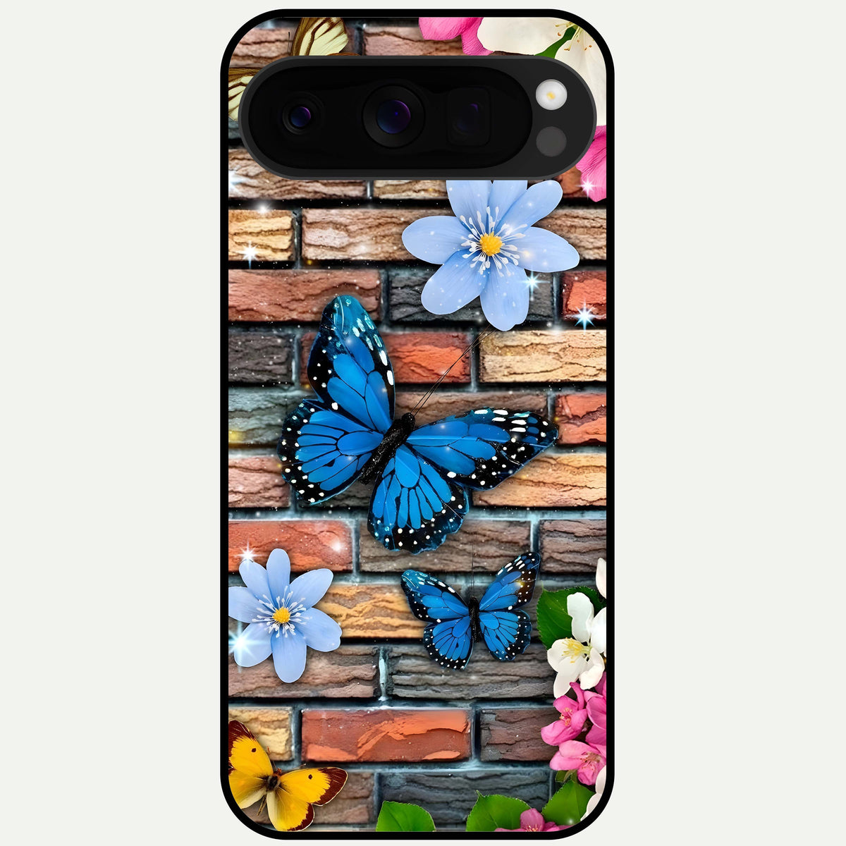  Brick Bloom Flight Glass Case For Google Pixel 10 Pro XL back cover – full design glossy printed glass finish