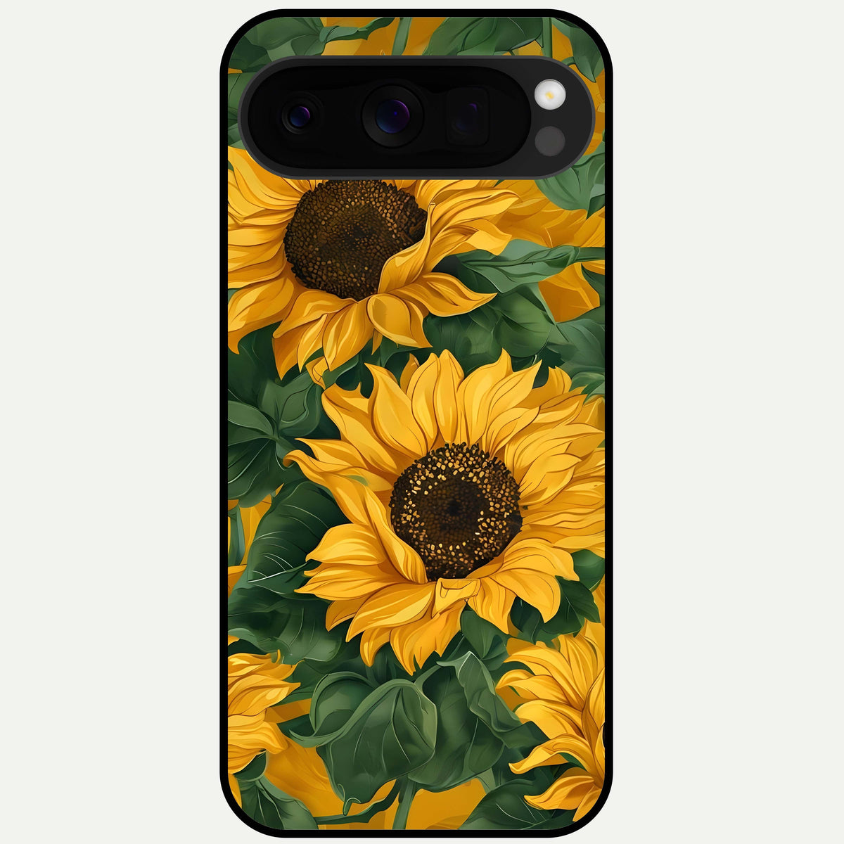  Bright Sunflower Bloom Glass Case For Google Pixel 10 Pro XL back cover – full design glossy printed glass finish