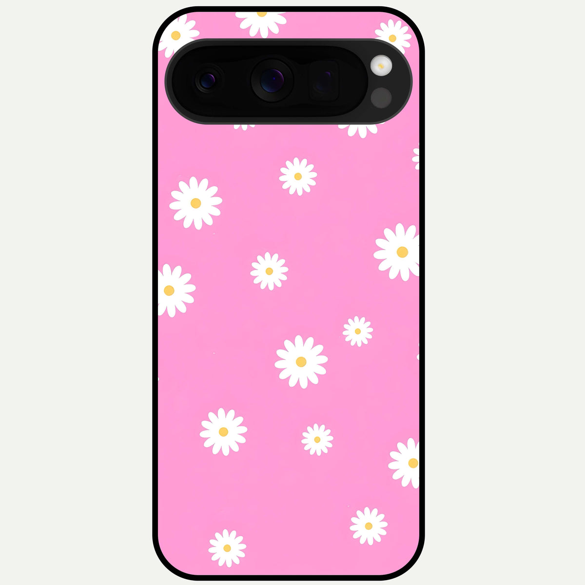  Bubblegum Daisy Pop Glass Case For Google Pixel 10 Pro XL back cover – full design glossy printed glass finish
