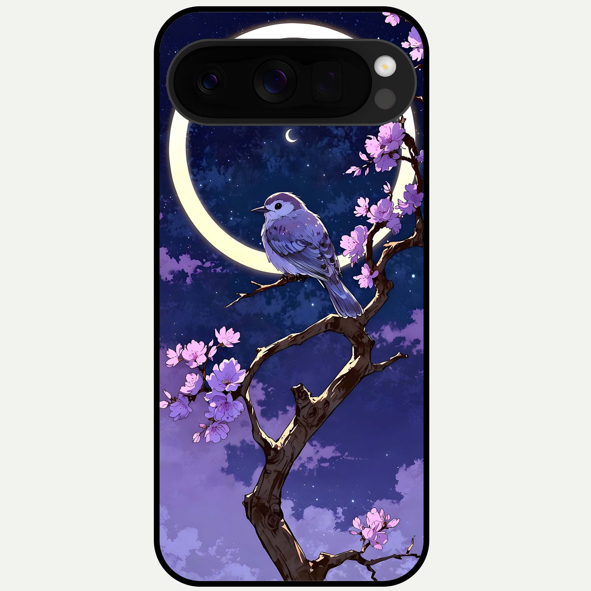  Celestial Bird Blossom Glass Case For Google Pixel 10 Pro XL back cover – full design glossy printed glass finish