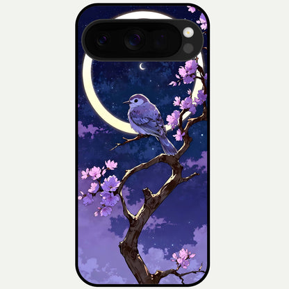  Celestial Bird Blossom Glass Case For Google Pixel 10 Pro XL back cover – full design glossy printed glass finish