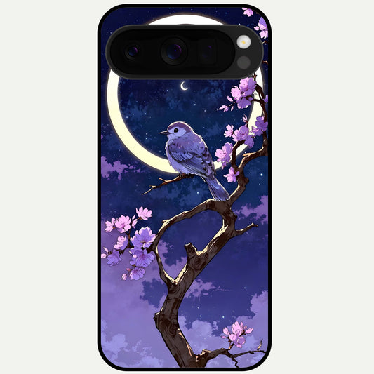  Celestial Bird Blossom Glass Case For Google Pixel 10 Pro XL back cover – full design glossy printed glass finish