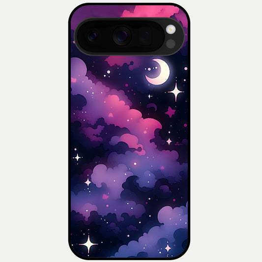  Celestial Moon Magic Glass Case For Google Pixel 10 Pro XL back cover – full design glossy printed glass finish