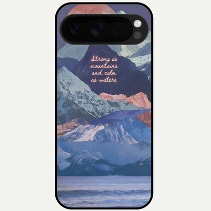  Celestial Mountain Calm Glass Case For Google Pixel 10 Pro XL back cover – full design glossy printed glass finish