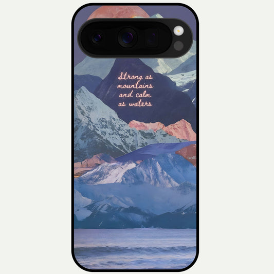  Celestial Mountain Calm Glass Case For Google Pixel 10 Pro XL back cover – full design glossy printed glass finish
