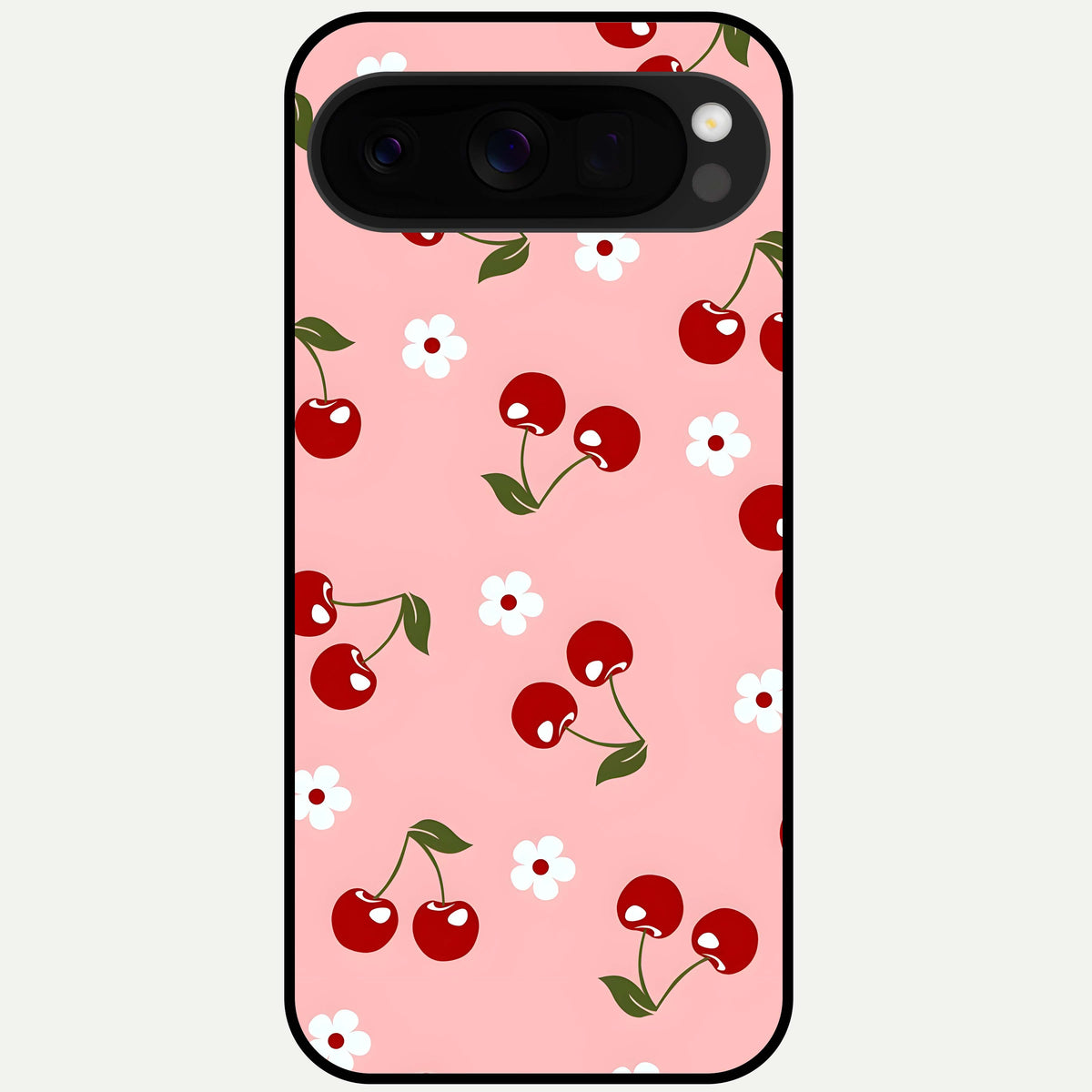  Cherry Love Mood Glass Case For Google Pixel 10 Pro XL back cover – full design glossy printed glass finish
