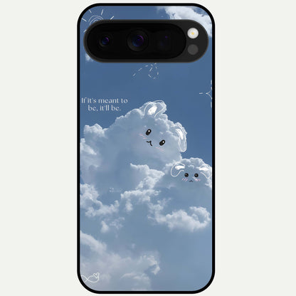  Cloud Bunny Dreams Glass Case For Google Pixel 10 Pro XL back cover – full design glossy printed glass finish