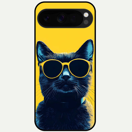  Cool Cat Vibes Glass Case For Google Pixel 10 Pro XL back cover – full design glossy printed glass finish