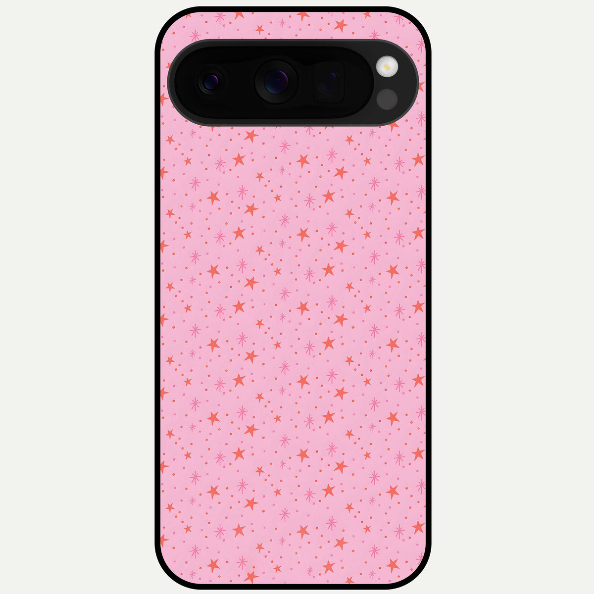  Cosmic Pink Sparkle Glass Case For Google Pixel 10 Pro XL back cover – full design glossy printed glass finish