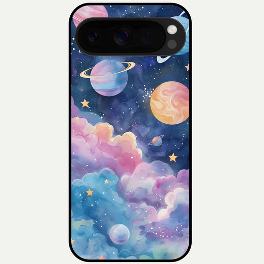  Cosmic Planet Dreams Glass Case For Google Pixel 10 Pro XL back cover – full design glossy printed glass finish