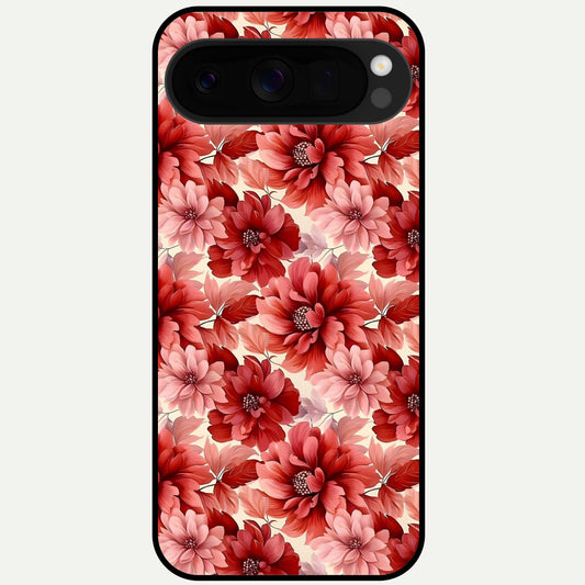  Crimson Love Petals Glass Case For Google Pixel 10 Pro XL back cover – full design glossy printed glass finish