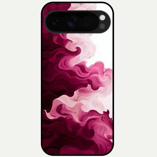  Crimson Wave Flow Glass Case For Google Pixel 10 Pro XL back cover – full design glossy printed glass finish