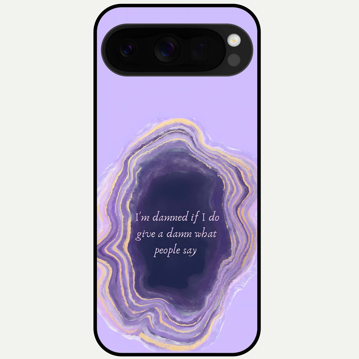  Damned People Quote Glass Case For Google Pixel 10 Pro XL back cover – full design glossy printed glass finish