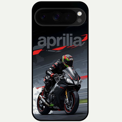  Dark Aprilla Glass Case For Google Pixel 10 Pro XL back cover – full design glossy printed glass finish
