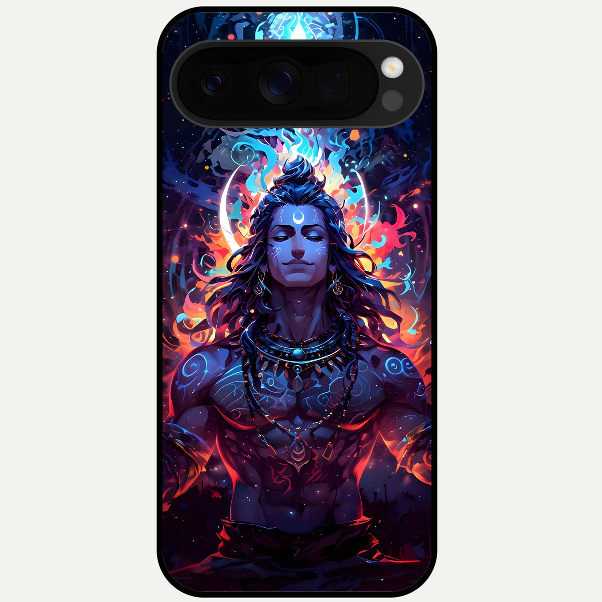  Divine Fire Shiv Glass Case For Google Pixel 10 Pro XL back cover – full design glossy printed glass finish