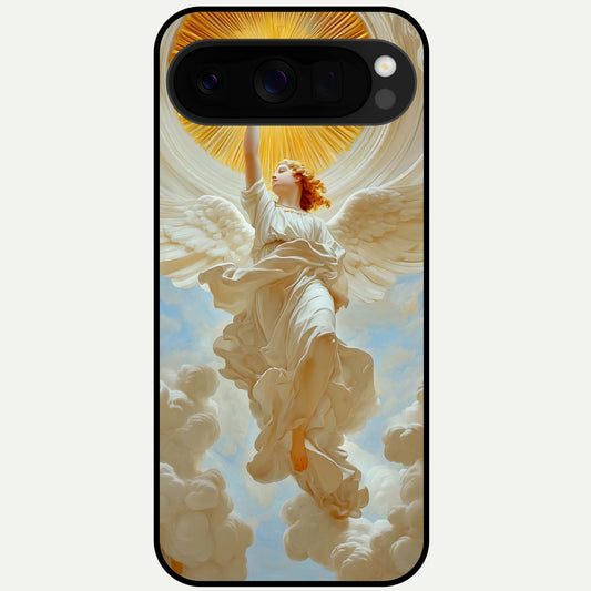  Divine Light Angel Glass Case For Google Pixel 10 Pro XL back cover – full design glossy printed glass finish