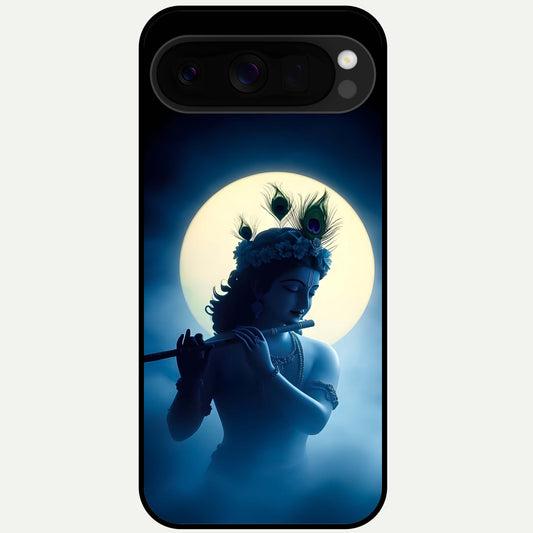 Divine Moon Flute Glass Case For Google Pixel 10 Pro XL back cover – full design glossy printed glass finish