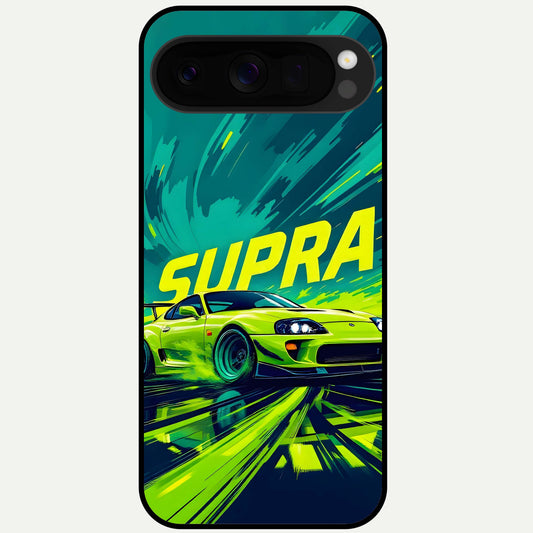  Electric Supra Thunder Glass Case For Google Pixel 10 Pro XL back cover – full design glossy printed glass finish