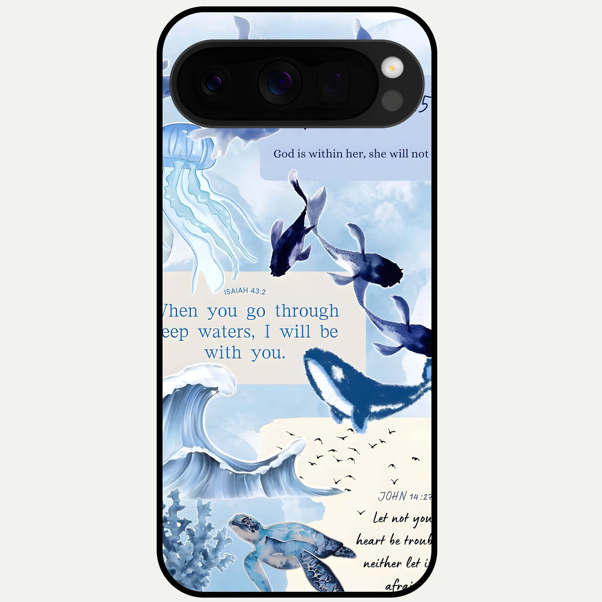  Faithful Ocean Promise Glass Case For Google Pixel 10 Pro XL back cover – full design glossy printed glass finish