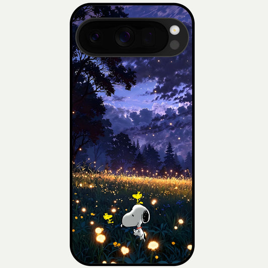  Firefly Meadow Magic Glass Case For Google Pixel 10 Pro XL back cover – full design glossy printed glass finish
