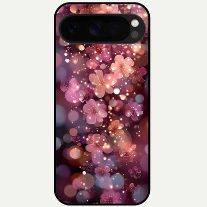  Glowing Petal Bliss Glass Case For Google Pixel 10 Pro XL back cover – full design glossy printed glass finish