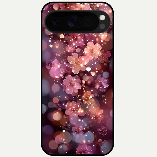  Glowing Petal Bliss Glass Case For Google Pixel 10 Pro XL back cover – full design glossy printed glass finish