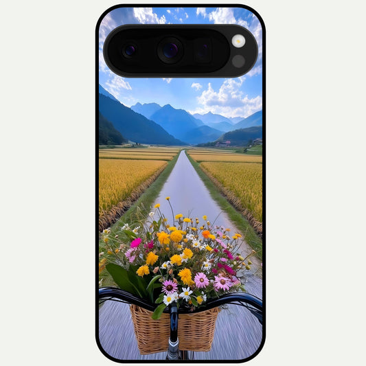  Golden Field Journey Glass Case For Google Pixel 10 Pro XL back cover – full design glossy printed glass finish