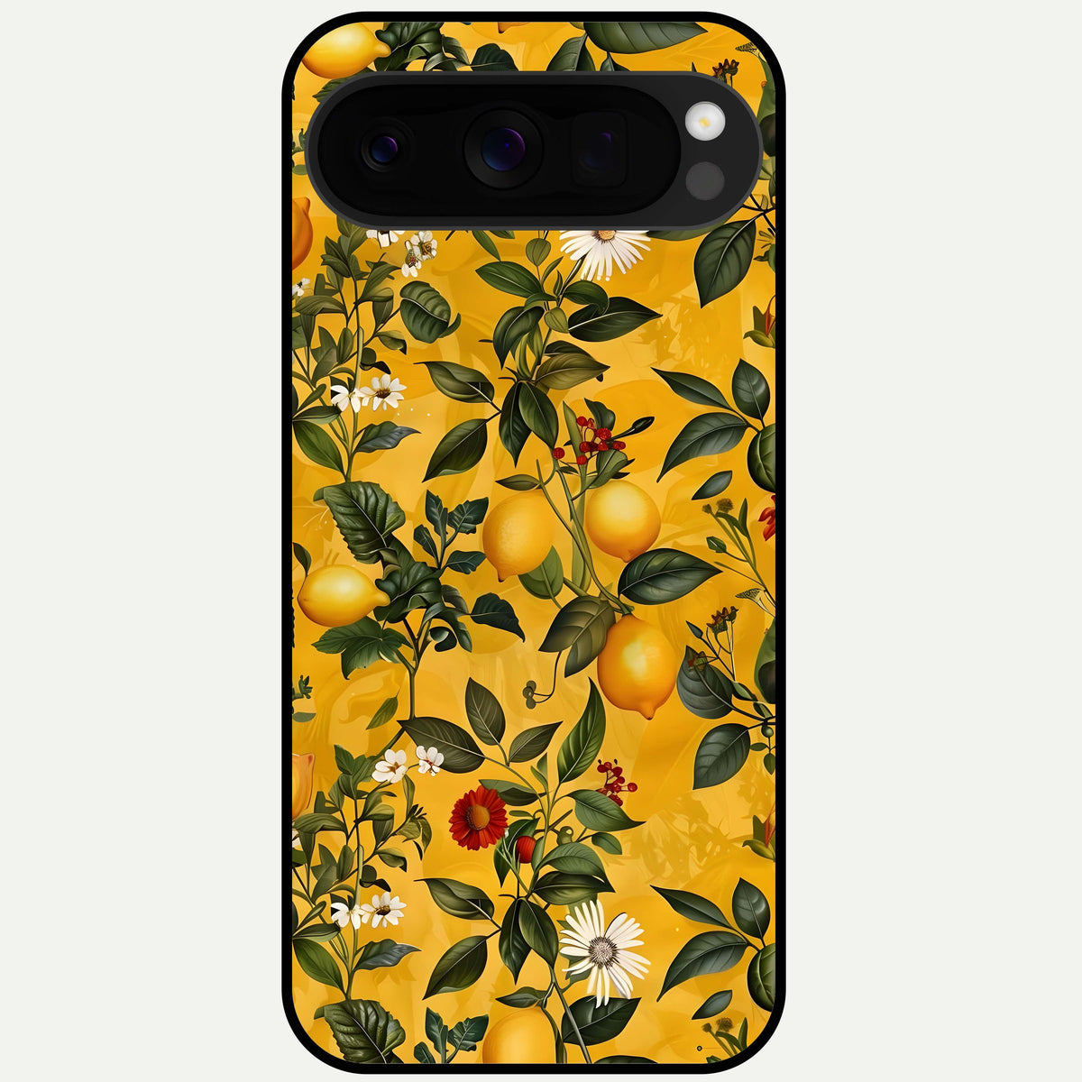  Golden Lemon Field Glass Case For Google Pixel 10 Pro XL back cover – full design glossy printed glass finish