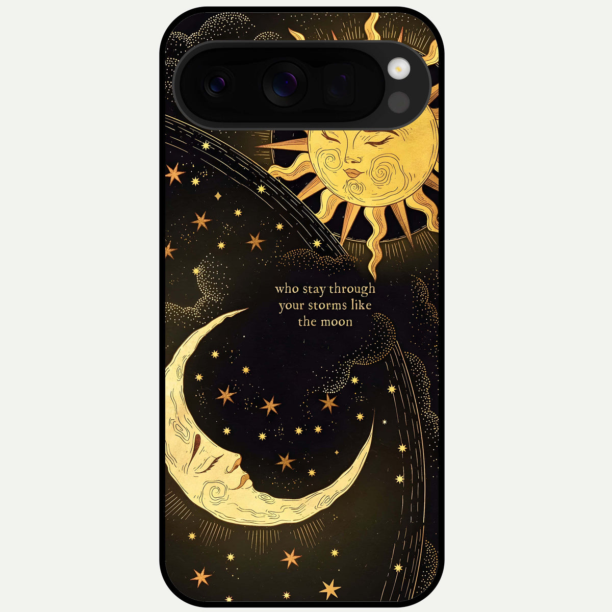  Golden Lunar Love Glass Case For Google Pixel 10 Pro XL back cover – full design glossy printed glass finish