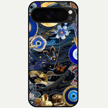  Golden Moon Magic Glass Case For Google Pixel 10 Pro XL back cover – full design glossy printed glass finish