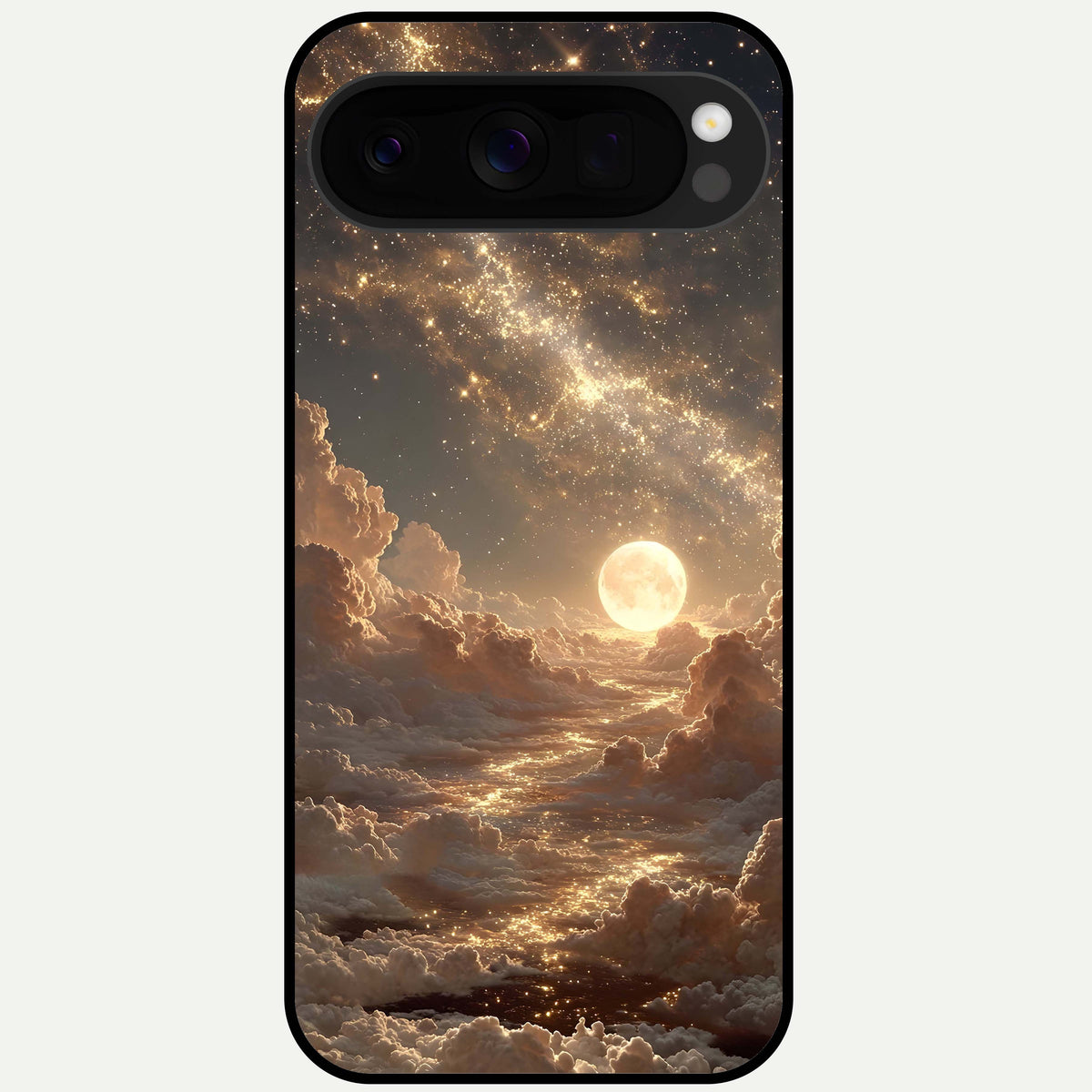  Golden Sky Dream Glass Case For Google Pixel 10 Pro XL back cover – full design glossy printed glass finish