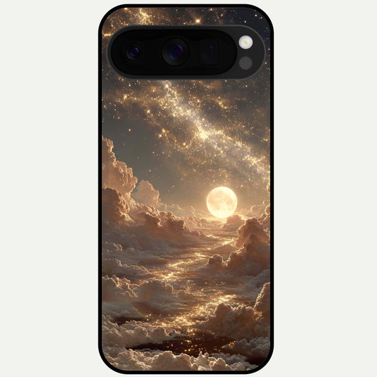  Golden Sky Dream Glass Case For Google Pixel 10 Pro XL back cover – full design glossy printed glass finish