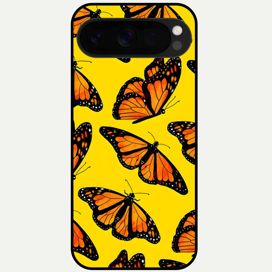  Golden Wing Flight Glass Case For Google Pixel 10 Pro XL back cover – full design glossy printed glass finish