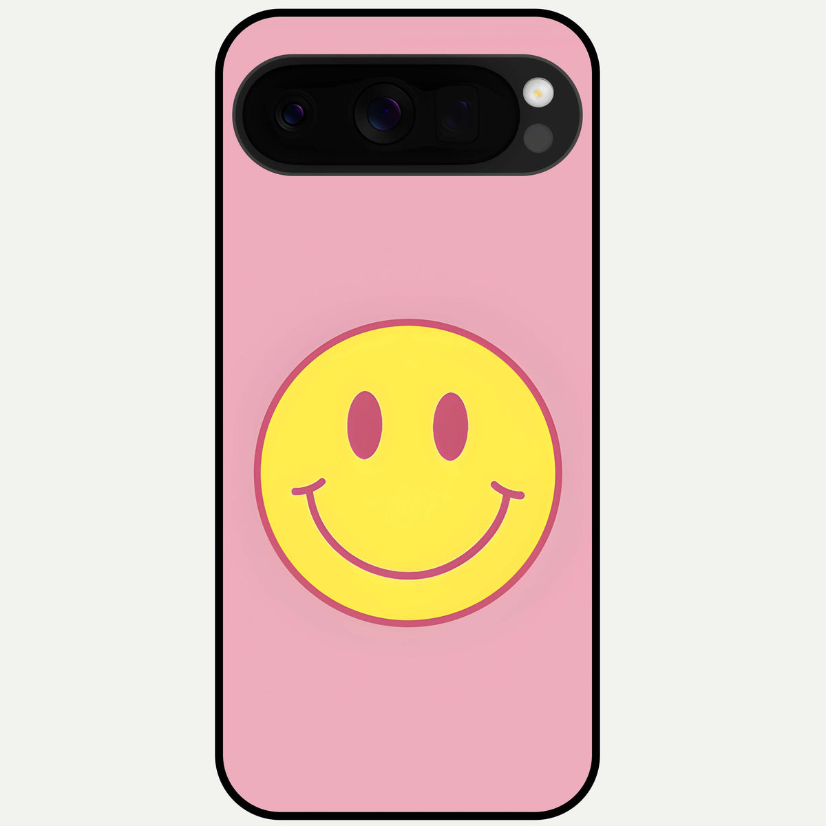  Happy Pink Mood Glass Case For Google Pixel 10 Pro XL back cover – full design glossy printed glass finish