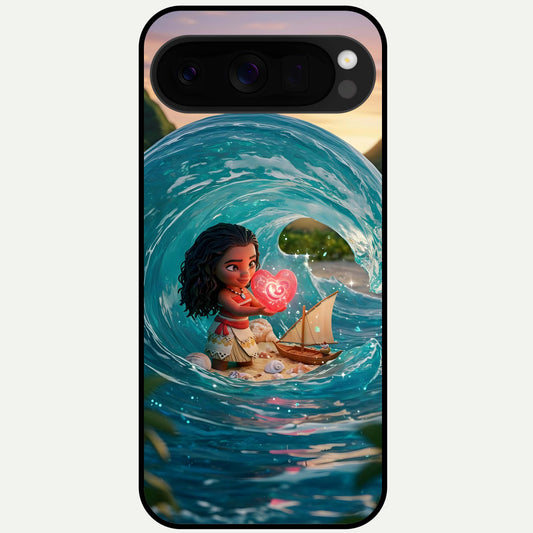  Heart of Ocean Glass Case For Google Pixel 10 Pro XL back cover – full design glossy printed glass finish