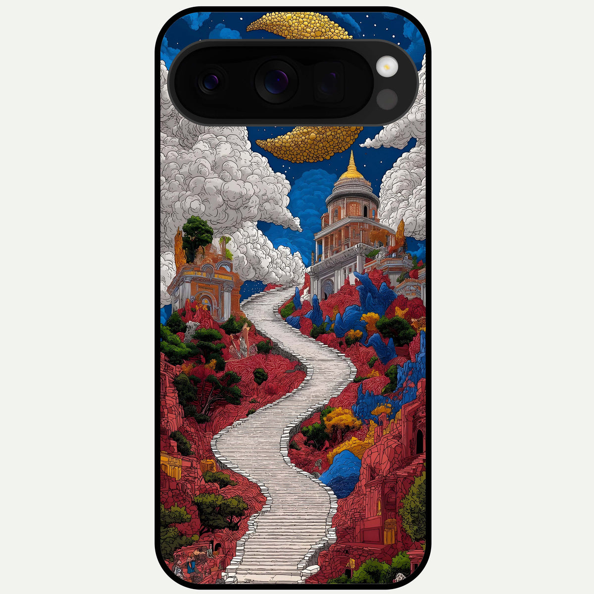  Heavenly Moon Path Glass Case For Google Pixel 10 Pro XL back cover – full design glossy printed glass finish