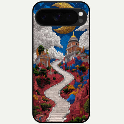 Heavenly Moon Path Glass Case For Google Pixel 10 Pro XL back cover – full design glossy printed glass finish