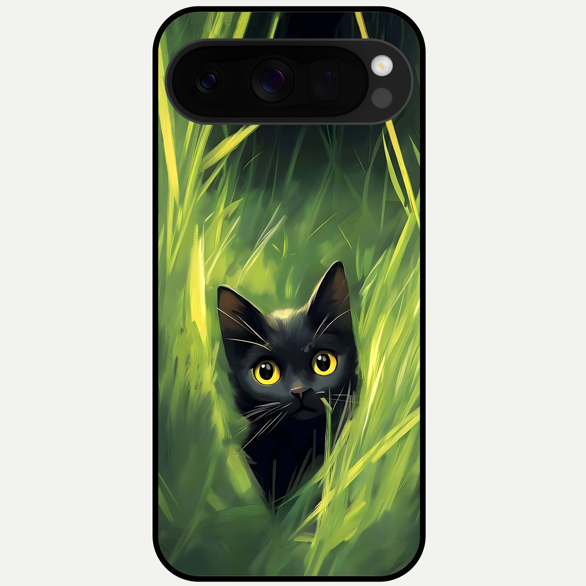  Hidden Cat Whisper Glass Case For Google Pixel 10 Pro XL back cover – full design glossy printed glass finish