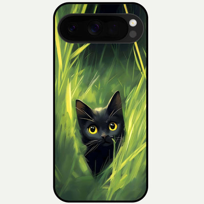 Hidden Cat Whisper Glass Case For Google Pixel 10 Pro XL back cover – full design glossy printed glass finish