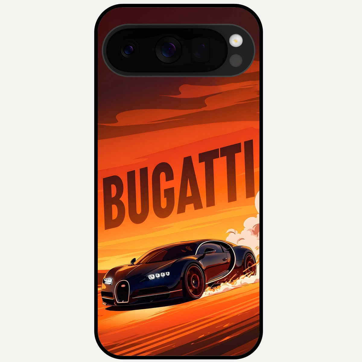  Inferno Bugatti Storm Glass Case For Google Pixel 10 Pro XL back cover – full design glossy printed glass finish