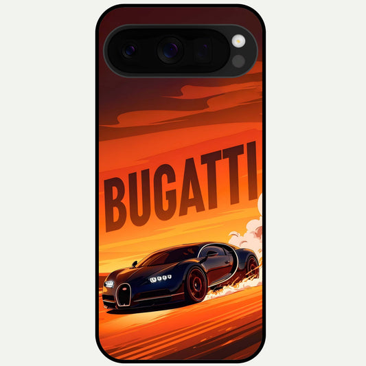  Inferno Bugatti Storm Glass Case For Google Pixel 10 Pro XL back cover – full design glossy printed glass finish