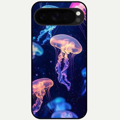  Jellyfish Pattern Glass Case For Google Pixel 10 Pro XL back cover – full design glossy printed glass finish