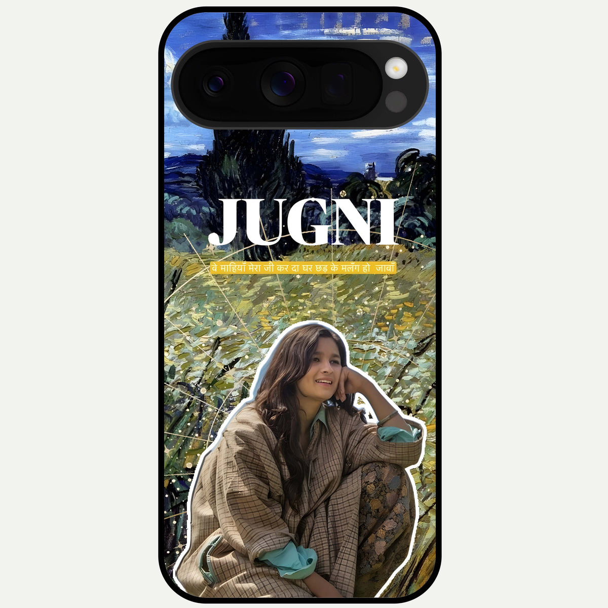  Jugni Soul Vibes Glass Case For Google Pixel 10 Pro XL back cover – full design glossy printed glass finish