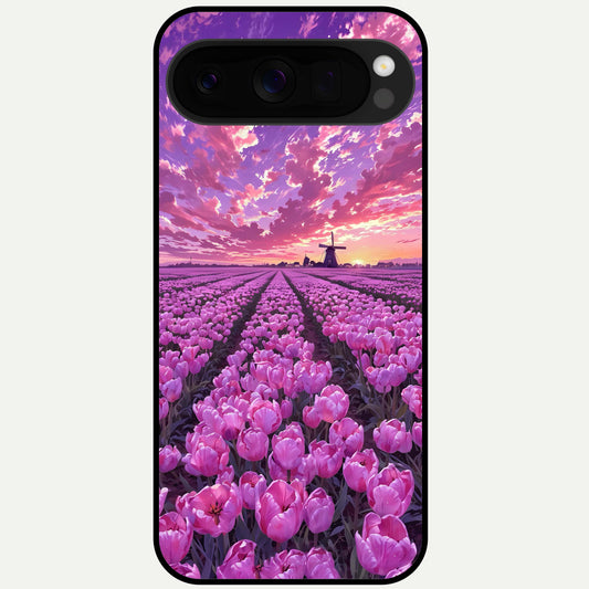  Lavender Dream Skies Glass Case For Google Pixel 10 Pro XL back cover – full design glossy printed glass finish