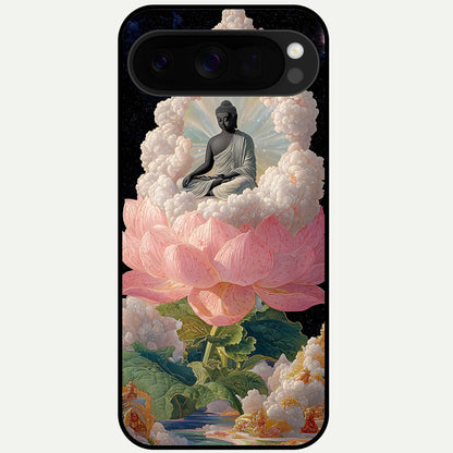  Lotus Divine Peace Glass Case For Google Pixel 10 Pro XL back cover – full design glossy printed glass finish