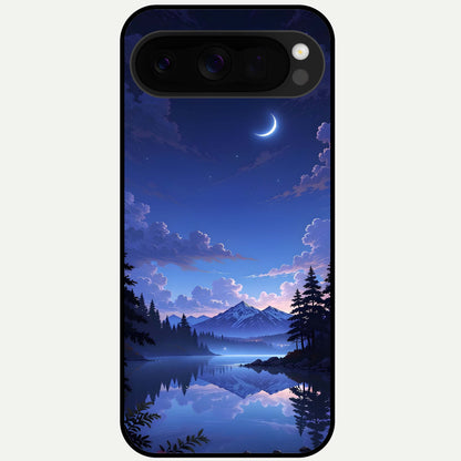  Midnight Lake Peace Glass Case For Google Pixel 10 Pro XL back cover – full design glossy printed glass finish