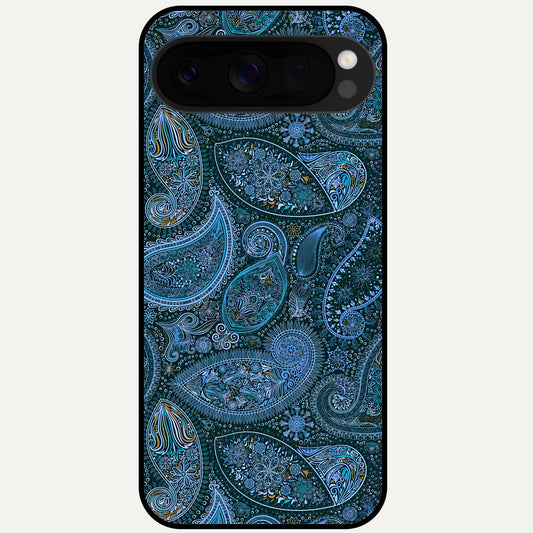  Midnight Paisley Glow Glass Case For Google Pixel 10 Pro XL back cover – full design glossy printed glass finish