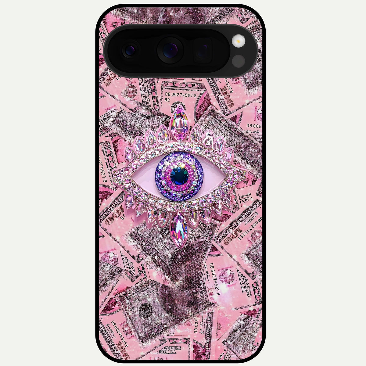  Money Eye Luxe Glass Case For Google Pixel 10 Pro XL back cover – full design glossy printed glass finish