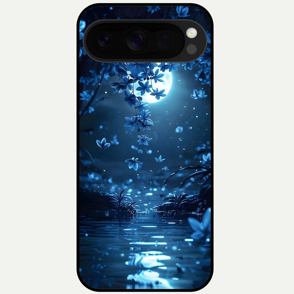  Moonlight Petal Dream Glass Case For Google Pixel 10 Pro XL back cover – full design glossy printed glass finish